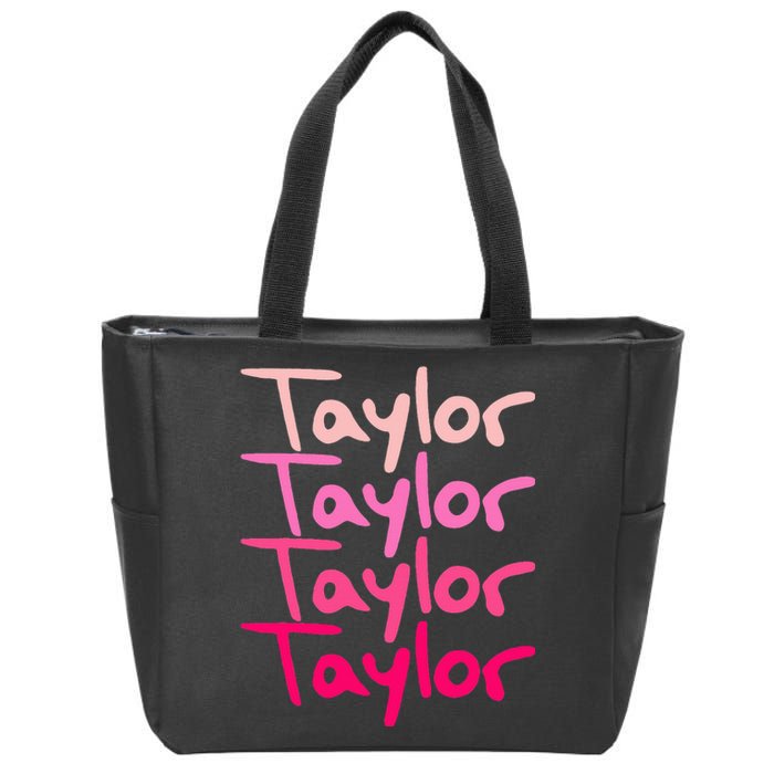 T.aylor Personalized Name Zip Tote Bag