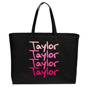 T.aylor Personalized Name Cotton Canvas Jumbo Tote