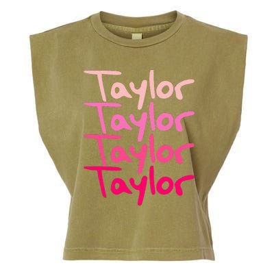 T.aylor Personalized Name Garment-Dyed Women's Muscle Tee