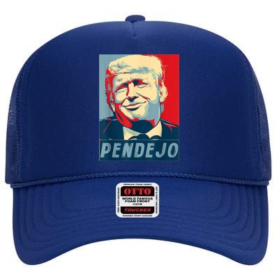 Trump Pendejo Not My President Impeach High Crown Mesh Back Trucker Hat