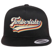 Timberlake Personalized Name I Love Timberlake Vintage Flat Bill Trucker Hat