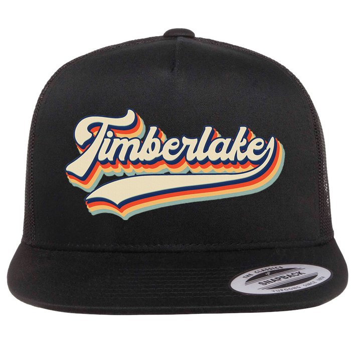 Timberlake Personalized Name I Love Timberlake Vintage Flat Bill Trucker Hat