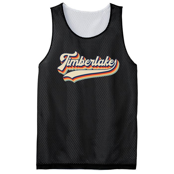 Timberlake Personalized Name I Love Timberlake Vintage Mesh Reversible Basketball Jersey Tank