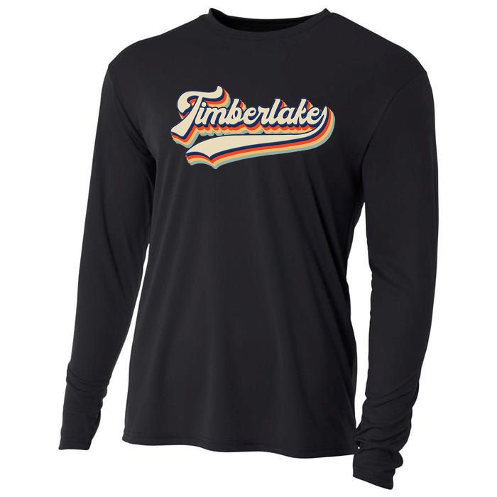 Timberlake Personalized Name I Love Timberlake Vintage Cooling Performance Long Sleeve Crew