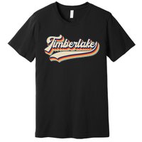 Timberlake Personalized Name I Love Timberlake Vintage Premium T-Shirt