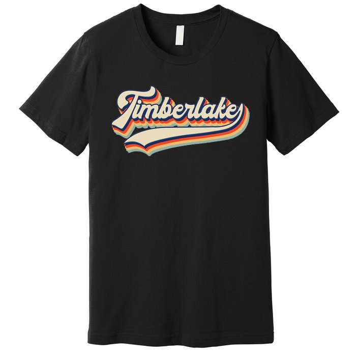 Timberlake Personalized Name I Love Timberlake Vintage Premium T-Shirt