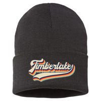 Timberlake Personalized Name I Love Timberlake Vintage Sustainable Knit Beanie