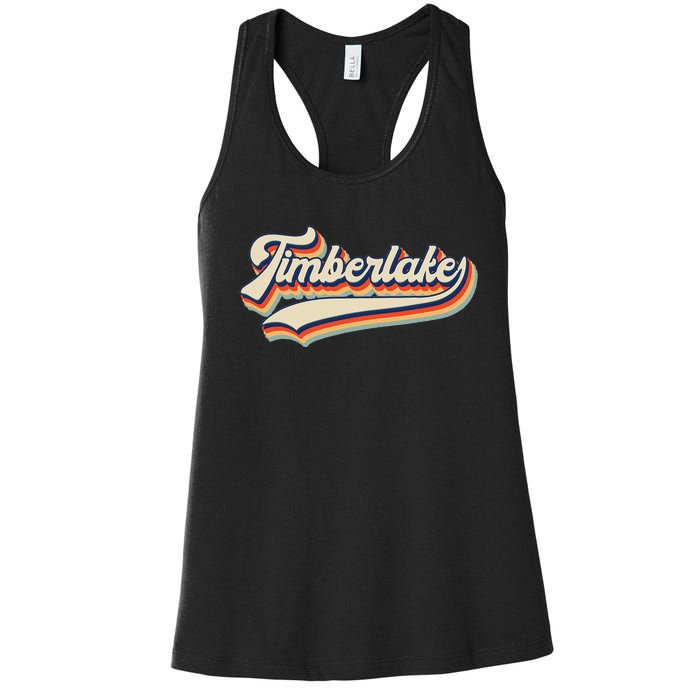 Timberlake Personalized Name I Love Timberlake Vintage Women's Racerback Tank