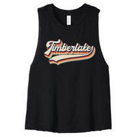 Timberlake Personalized Name I Love Timberlake Vintage Women's Racerback Cropped Tank