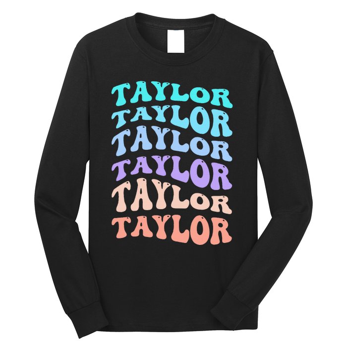 Taylor Personalized Name I Love Taylor Long Sleeve Shirt