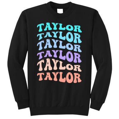 Taylor Personalized Name I Love Taylor Sweatshirt