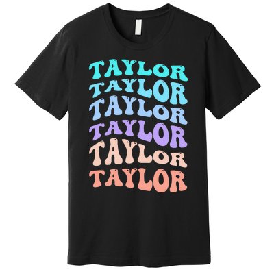 Taylor Personalized Name I Love Taylor Premium T-Shirt