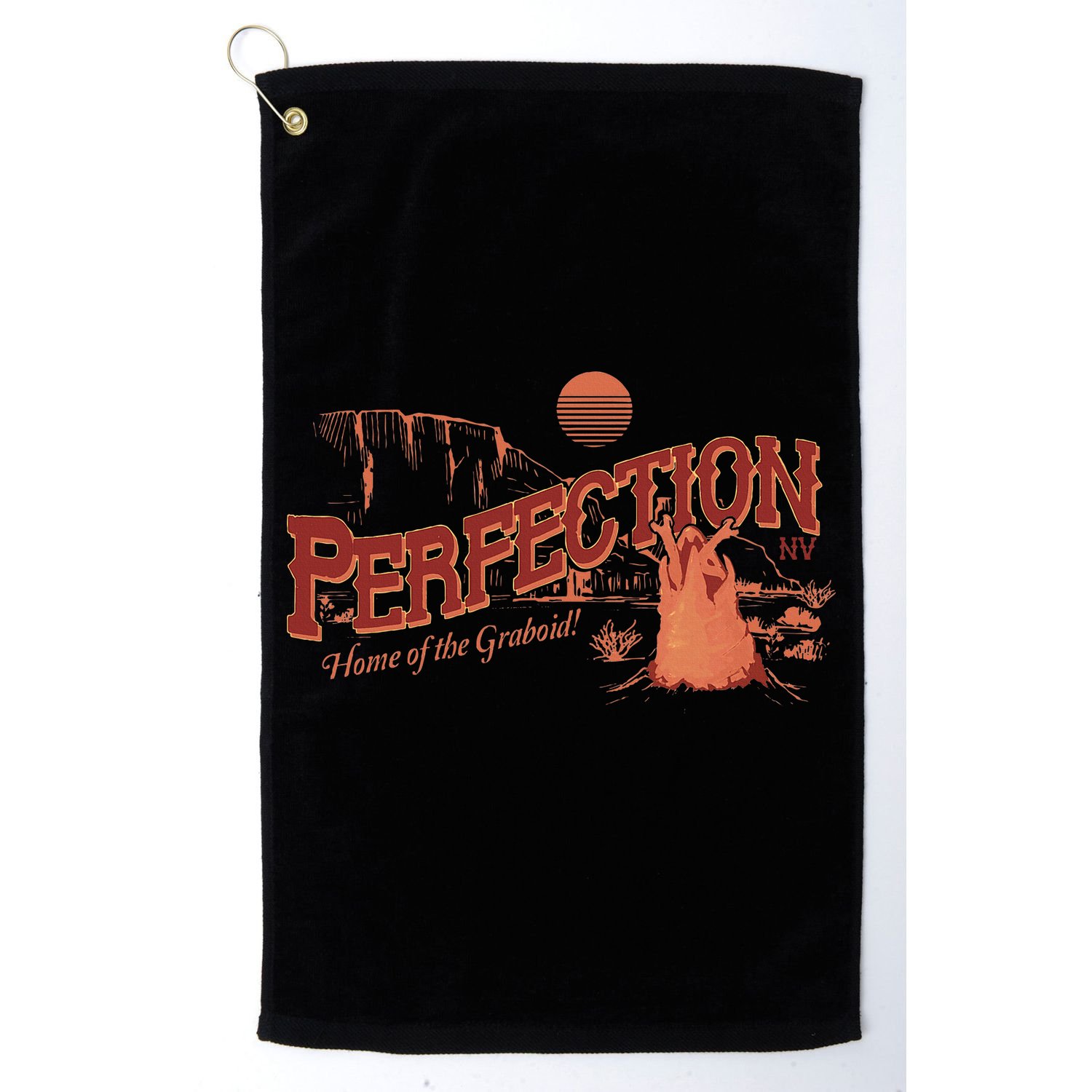 Tremors Perfection Nevada Retro Portrait Golf Towel