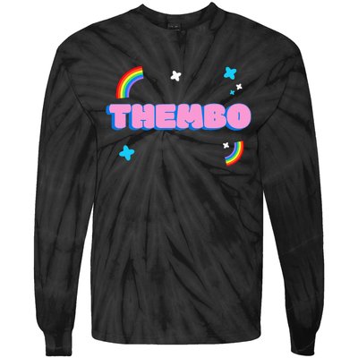 Thembo Pride Non Binary Genderfluid Bimbo Tie-Dye Long Sleeve Shirt