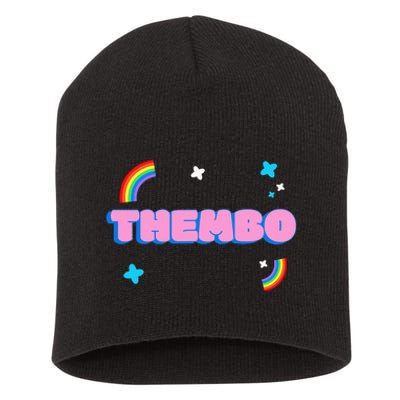 Thembo Pride Non Binary Genderfluid Bimbo Short Acrylic Beanie