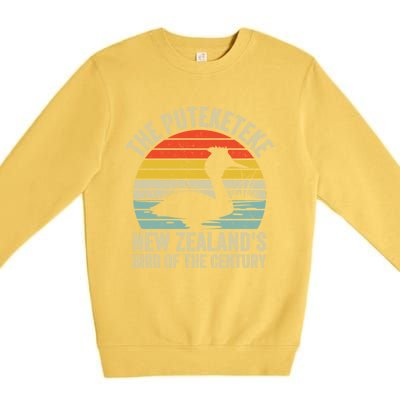 The Puteketeke New ZealandS Bird Of The Century Premium Crewneck Sweatshirt