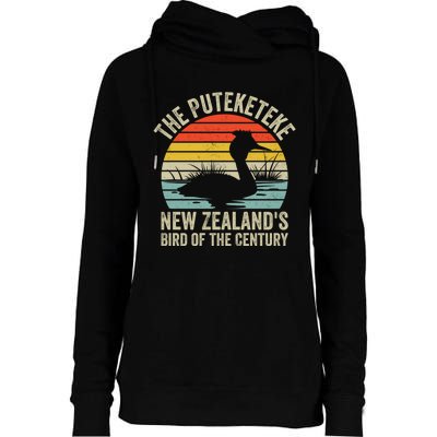 The Puteketeke New ZealandS Bird Of The Century Womens Funnel Neck Pullover Hood