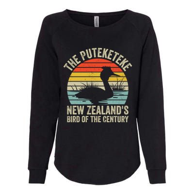 The Puteketeke New ZealandS Bird Of The Century Womens California Wash Sweatshirt