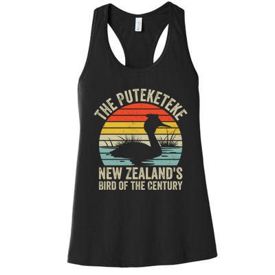 The Puteketeke New ZealandS Bird Of The Century Women's Racerback Tank