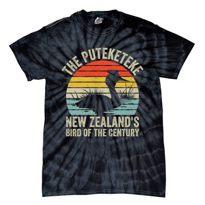 The Puteketeke New ZealandS Bird Of The Century Tie-Dye T-Shirt