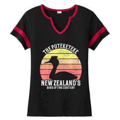 The Puteketeke New ZealandS Bird Of The Century Ladies Halftime Notch Neck Tee