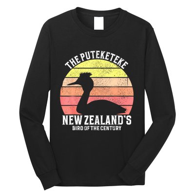 The Puteketeke New ZealandS Bird Of The Century Long Sleeve Shirt