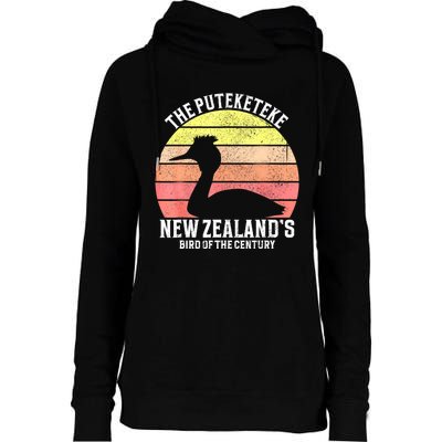 The Puteketeke New ZealandS Bird Of The Century Womens Funnel Neck Pullover Hood