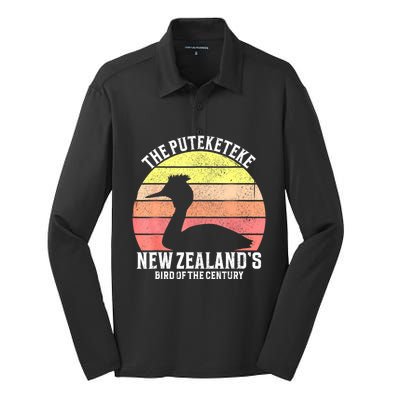 The Puteketeke New ZealandS Bird Of The Century Silk Touch Performance Long Sleeve Polo