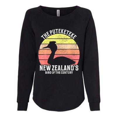 The Puteketeke New ZealandS Bird Of The Century Womens California Wash Sweatshirt