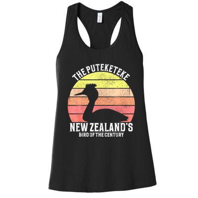 The Puteketeke New ZealandS Bird Of The Century Women's Racerback Tank