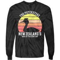 The Puteketeke New ZealandS Bird Of The Century Tie-Dye Long Sleeve Shirt