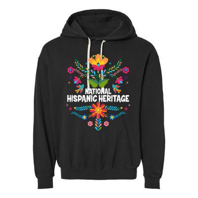 Traditional Pattern National Hispanic Heritage Month Garment-Dyed Fleece Hoodie