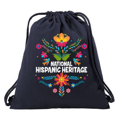 Traditional Pattern National Hispanic Heritage Month Drawstring Bag