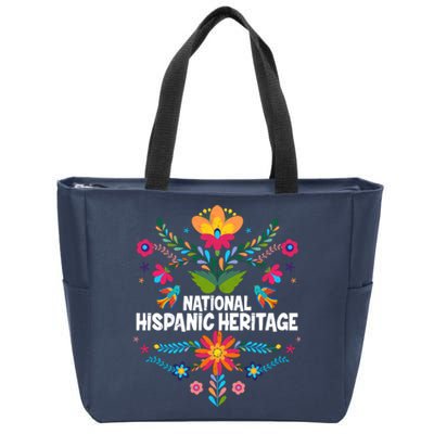 Traditional Pattern National Hispanic Heritage Month Zip Tote Bag