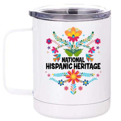 Traditional Pattern National Hispanic Heritage Month 12 oz Stainless Steel Tumbler Cup