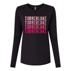 Timberlake Personalized Name I Love Timberlake Womens Cotton Relaxed Long Sleeve T-Shirt