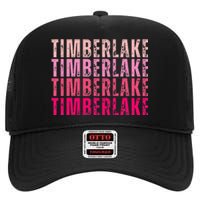 Timberlake Personalized Name I Love Timberlake High Crown Mesh Back Trucker Hat