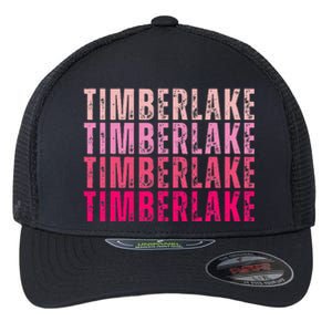 Timberlake Personalized Name I Love Timberlake Flexfit Unipanel Trucker Cap