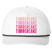 Timberlake Personalized Name I Love Timberlake Snapback Five-Panel Rope Hat