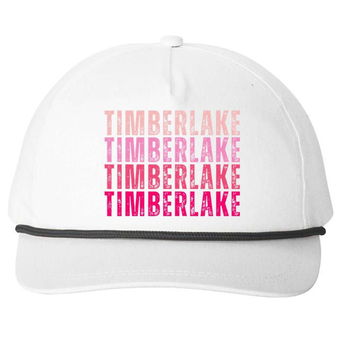 Timberlake Personalized Name I Love Timberlake Snapback Five-Panel Rope Hat