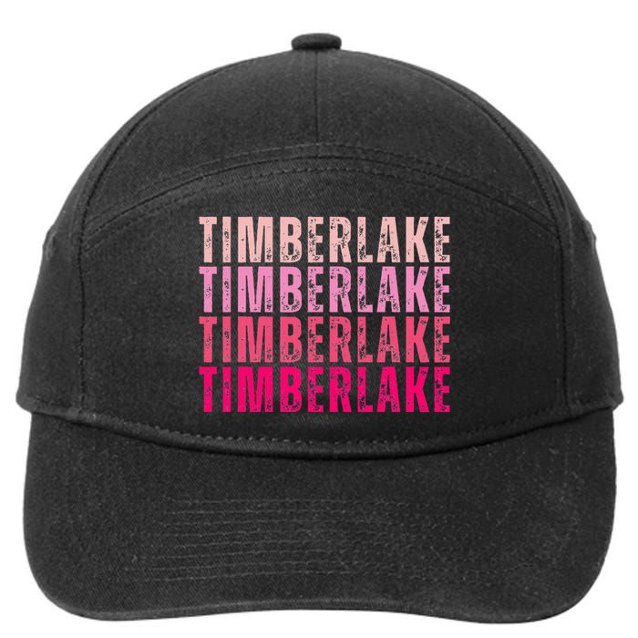 Timberlake Personalized Name I Love Timberlake 7-Panel Snapback Hat