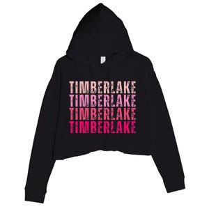 Timberlake Personalized Name I Love Timberlake Crop Fleece Hoodie