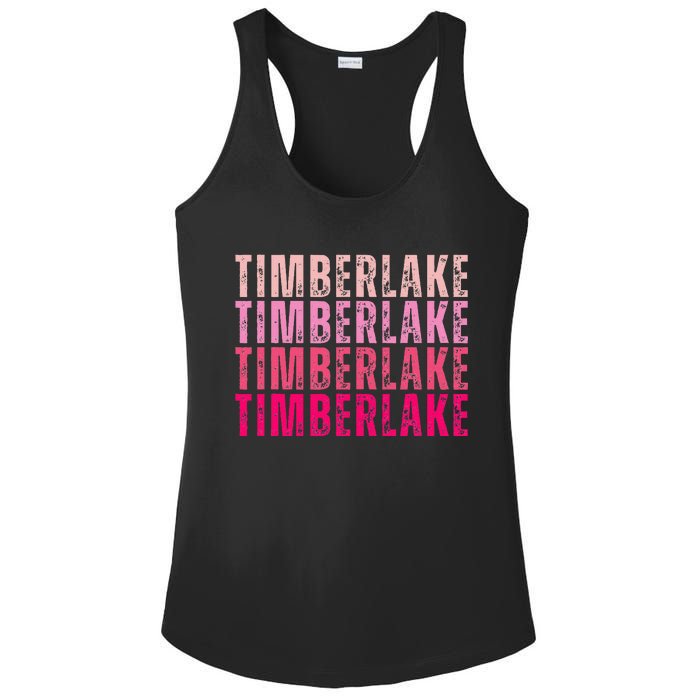 Timberlake Personalized Name I Love Timberlake Ladies PosiCharge Competitor Racerback Tank