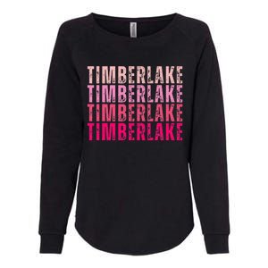 Timberlake Personalized Name I Love Timberlake Womens California Wash Sweatshirt