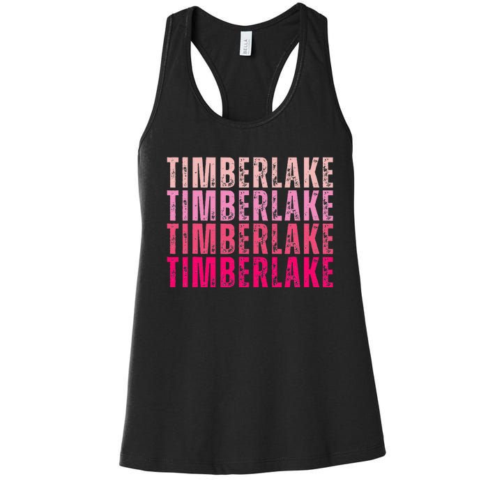 Timberlake Personalized Name I Love Timberlake Women's Racerback Tank