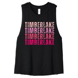 Timberlake Personalized Name I Love Timberlake Women's Racerback Cropped Tank