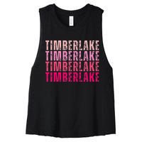 Timberlake Personalized Name I Love Timberlake Women's Racerback Cropped Tank