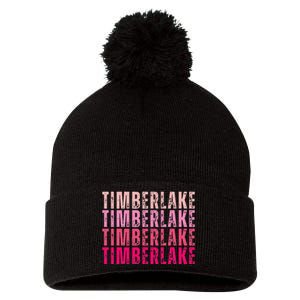 Timberlake Personalized Name I Love Timberlake Pom Pom 12in Knit Beanie