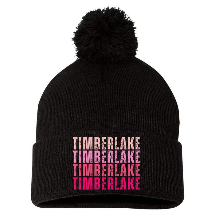 Timberlake Personalized Name I Love Timberlake Pom Pom 12in Knit Beanie