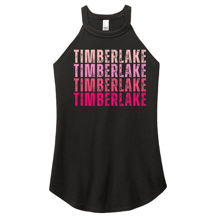 Timberlake Personalized Name I Love Timberlake Women's Perfect Tri Rocker Tank